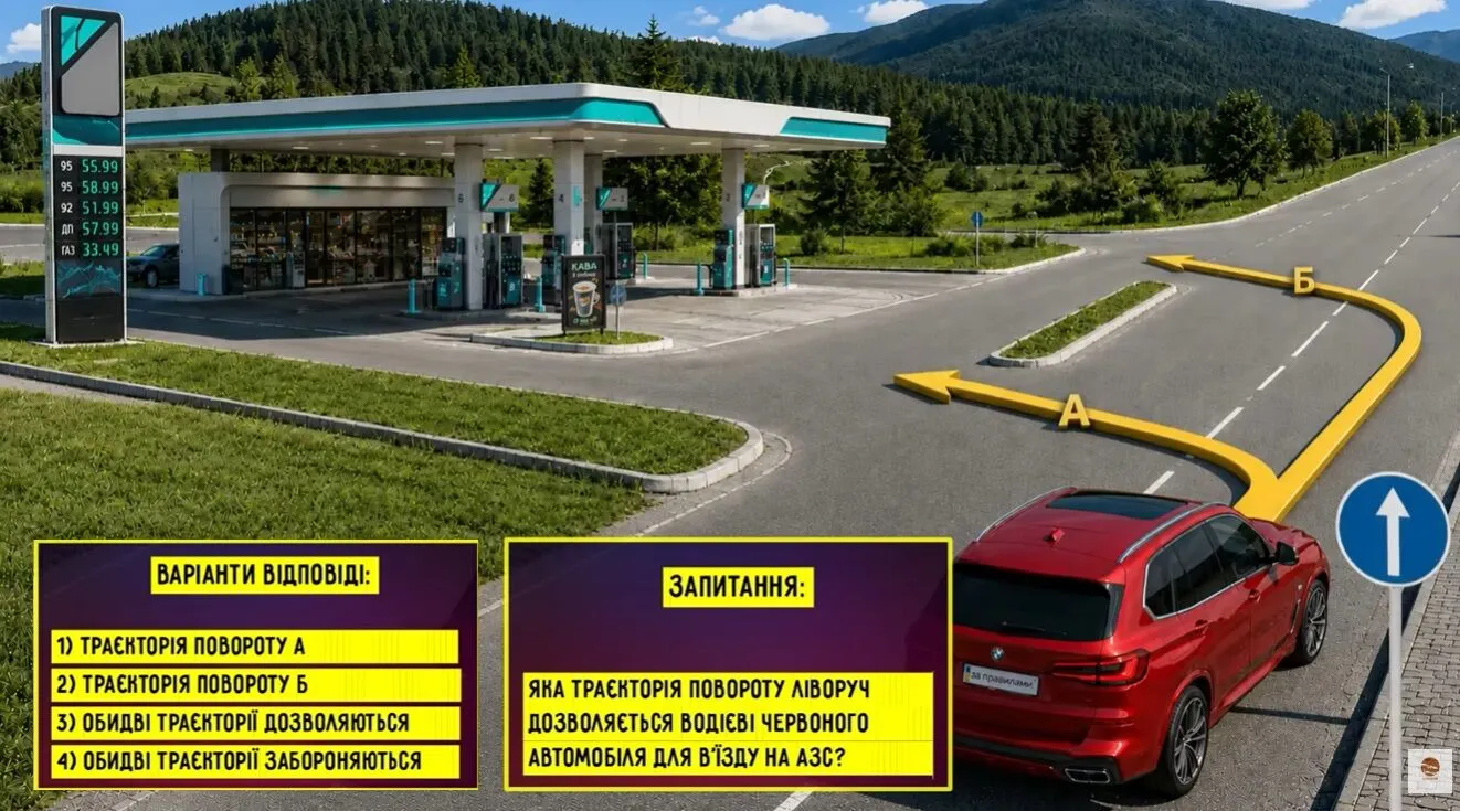 Как разрешено повернуть налево? Тест на знание ПДД