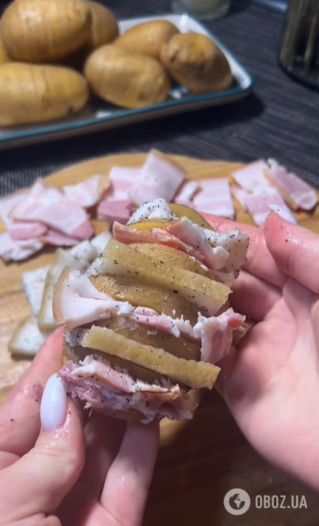 Картофель-гармошка с салом в духовке: как вкусно приготовить