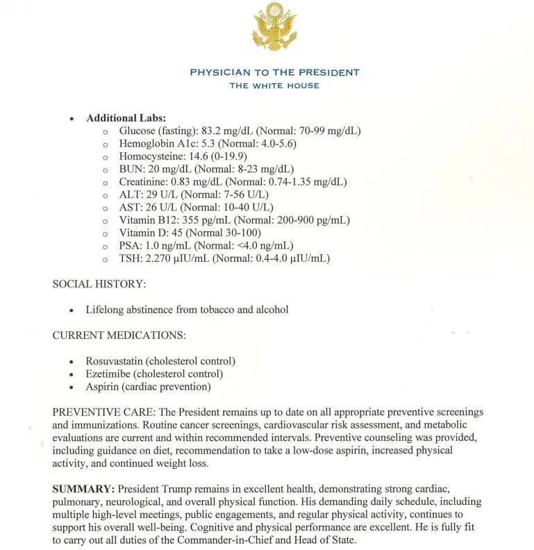 Врач Трампа раскрыл результаты обследования президента США: нашли ли проблемы со здоровьем