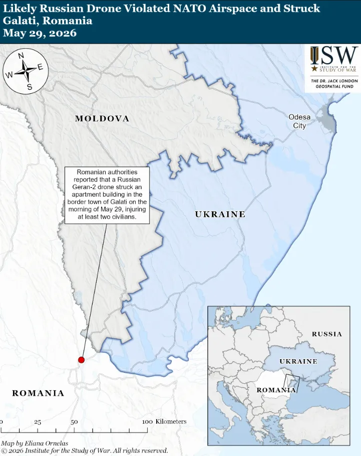 Росія перевіряє реакцію НАТО? В ISW пояснили, що стоїть за влучанням дрона у багатоповерхівку в Румунії