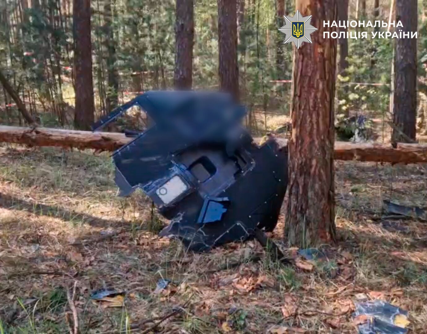 У Києві чоловік у лісі під час прогулянки знайшов "Шахед" із вцілілою бойовою частиною. Фото та відео