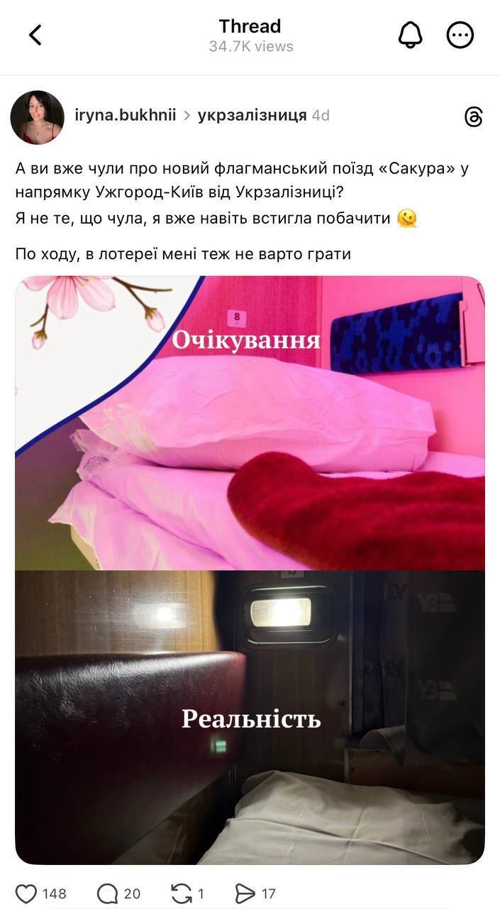 Ожидания и реальность пользовательницы Threads