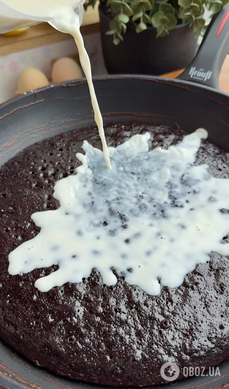 Вкусный шоколадный пирог без духовки: готовится на сковородке