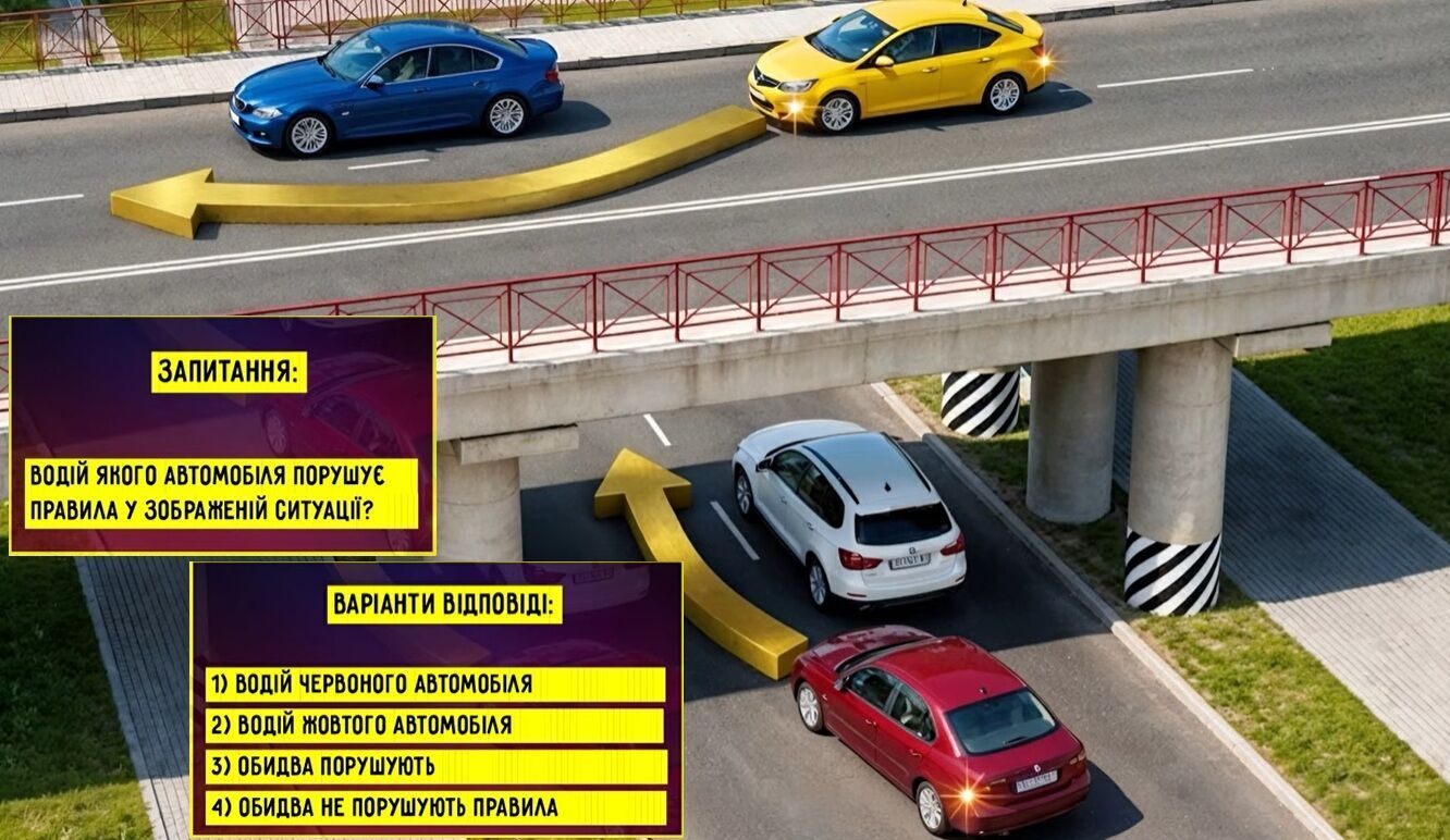 Хто порушує правила? Тест на знання ПДР