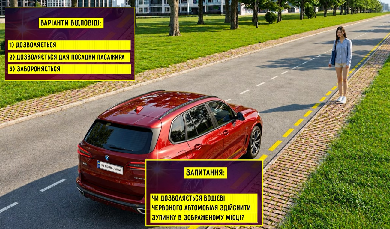 Чи можна зупинитися? Тест на знання ПДР