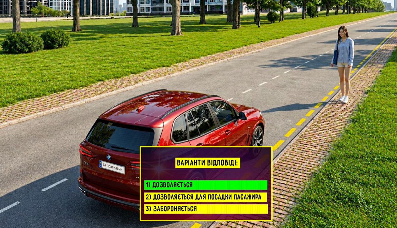 Чи можна зупинитися? Тест на знання ПДР