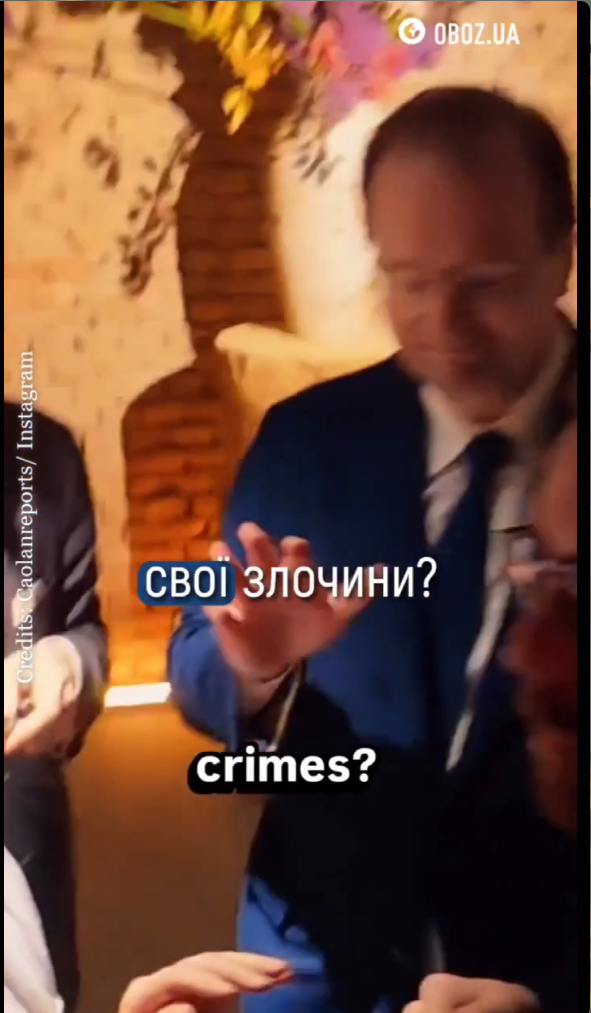 "Ваша страна убила 30 мирных жителей в Украине за сутки": журналист задал неудобный вопрос представителю России на Венецианской биеннале. Видео