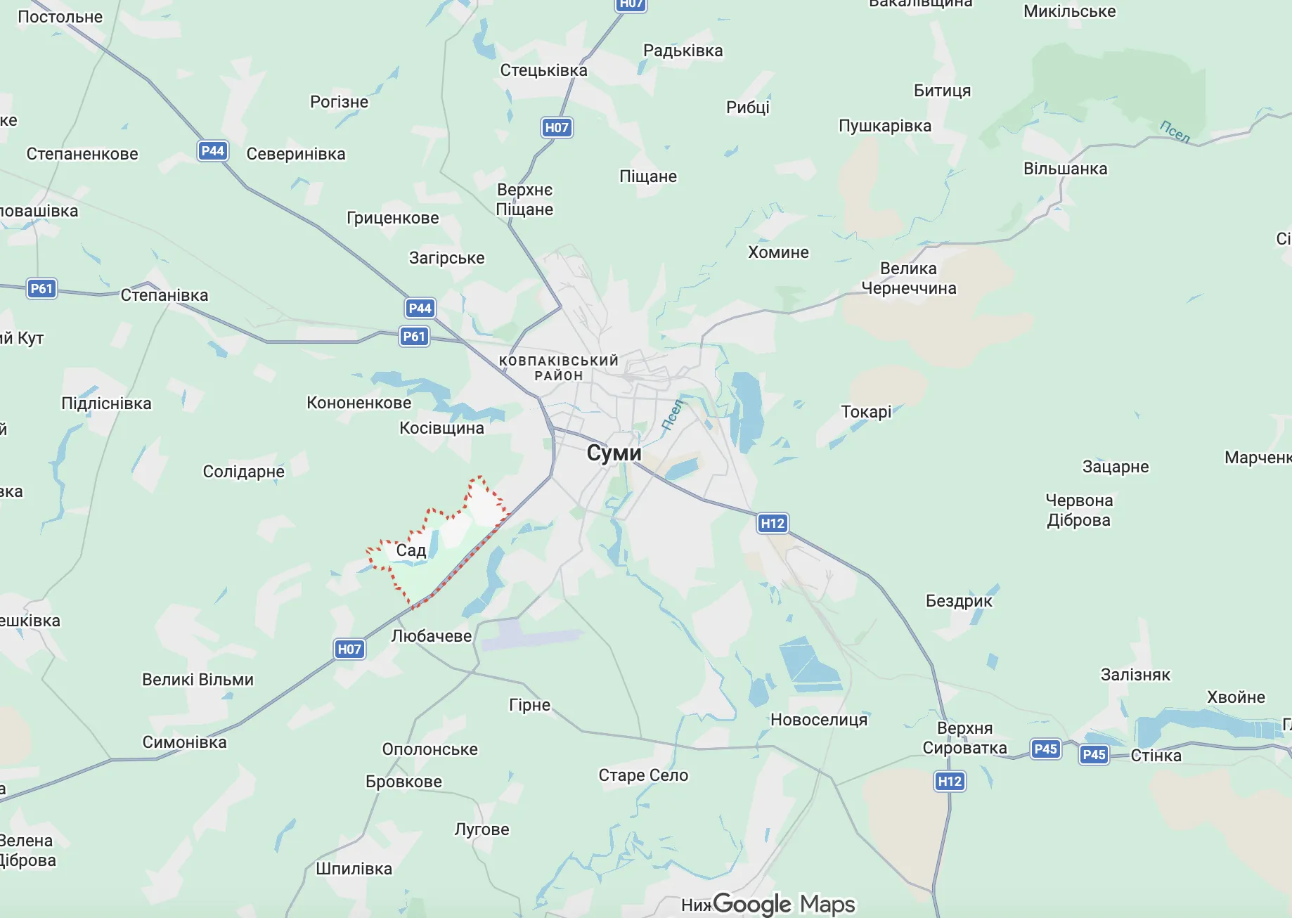 Село Сад Сумського району.