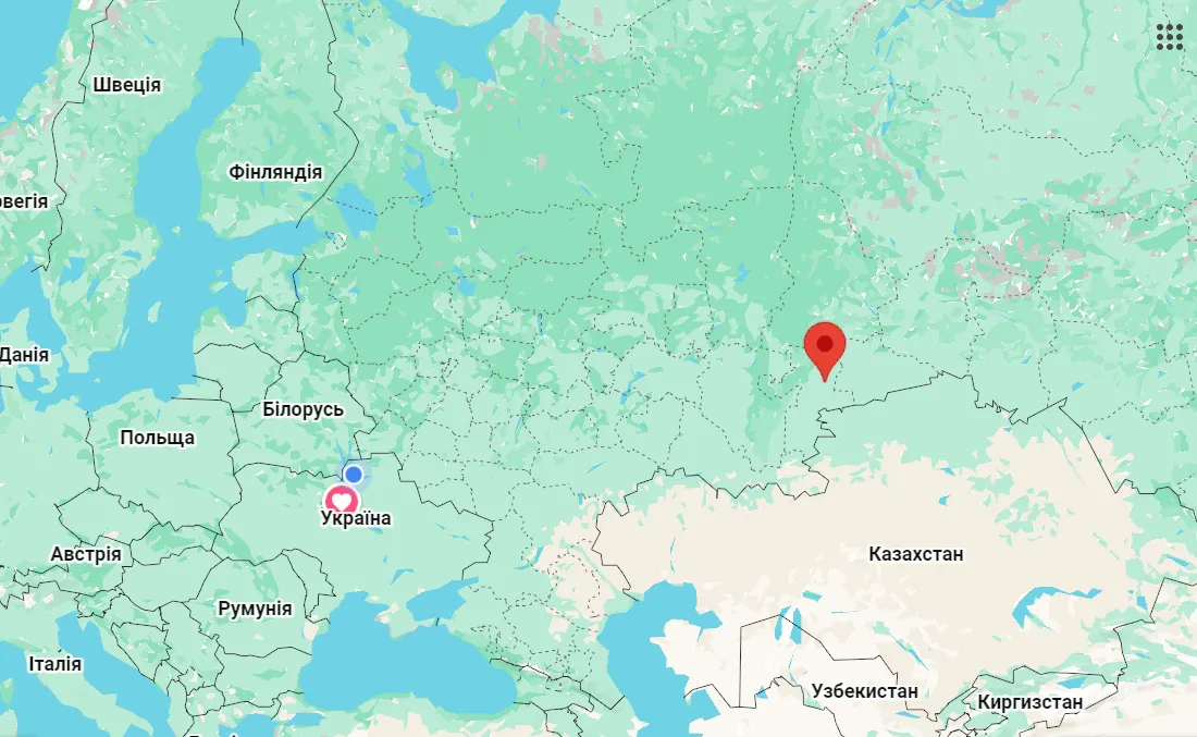 Челябинск на карте.