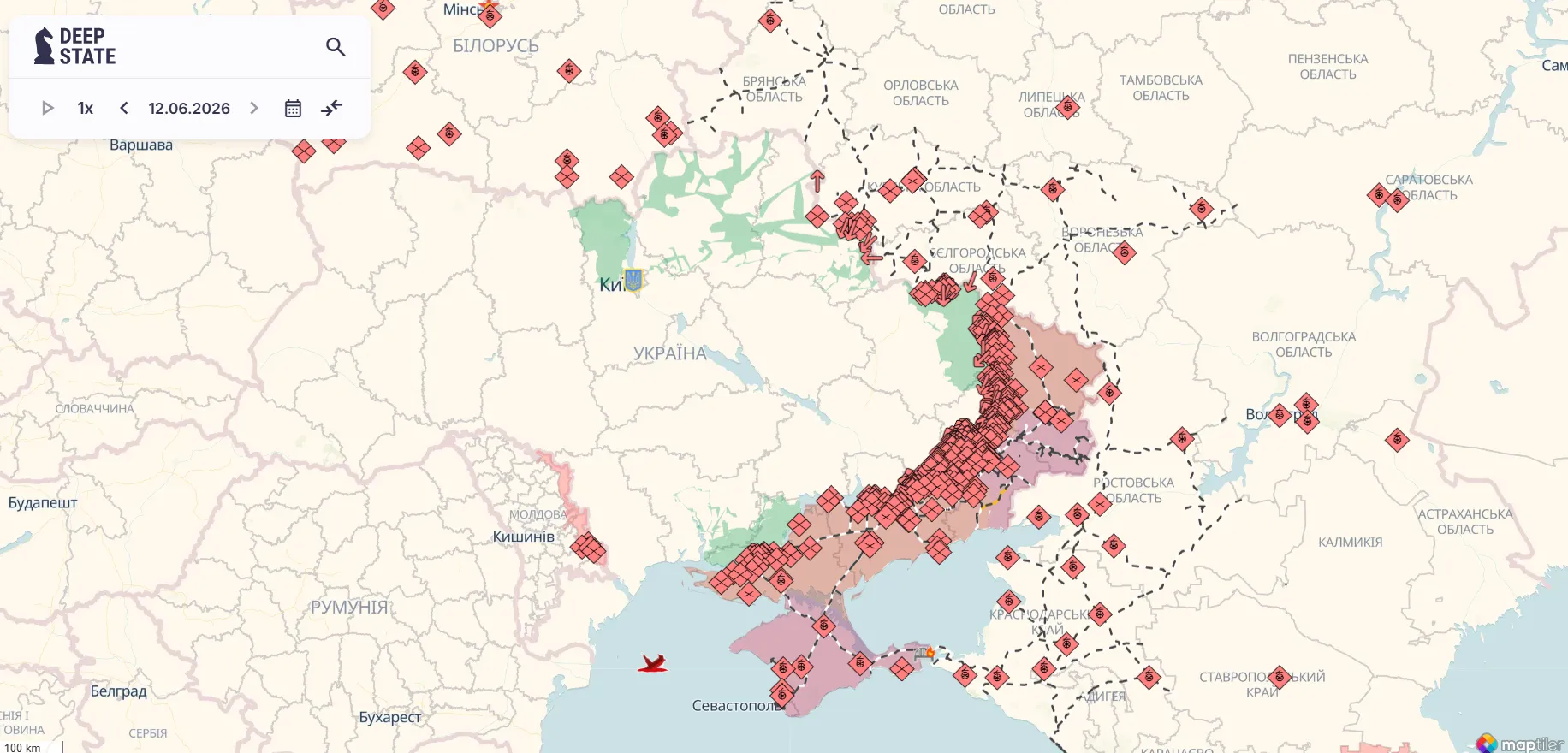 Карта боевых действий