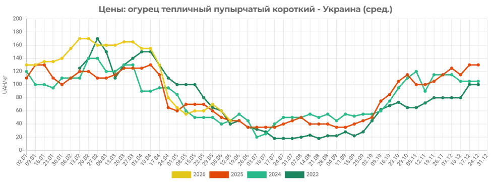 В Украине стремительно дешевеют огурцы