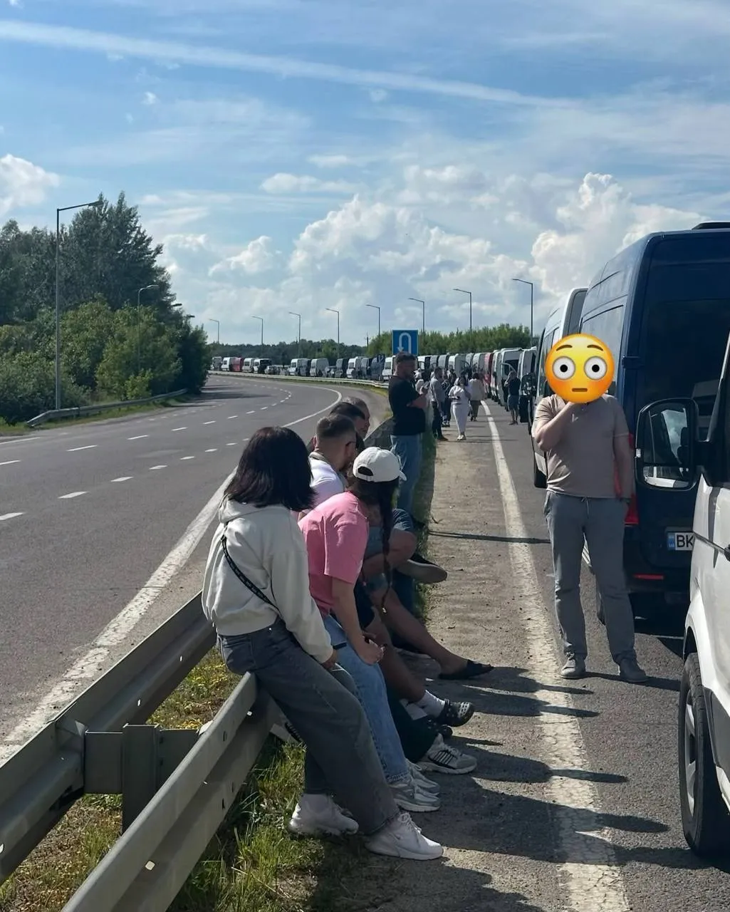 Очереди на пунктах пропуска на границе с Польшей