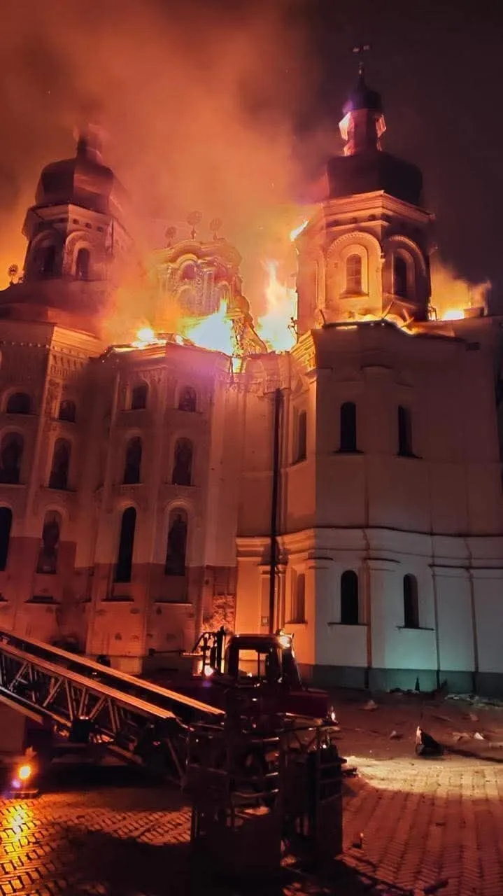 Пожар в Киево-Печерской Лавре.