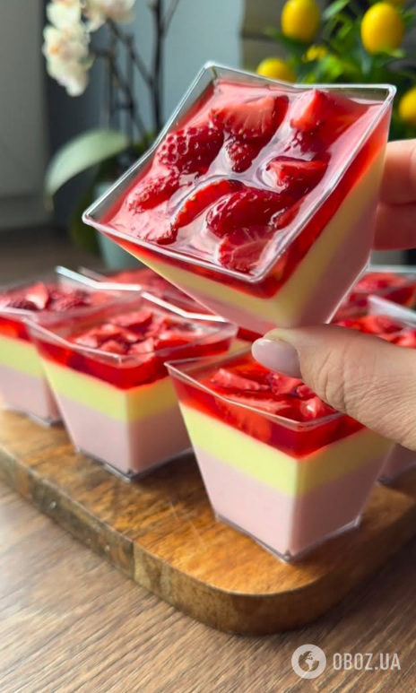 Вкусный клубничный десерт с желе без выпечки: как приготовить