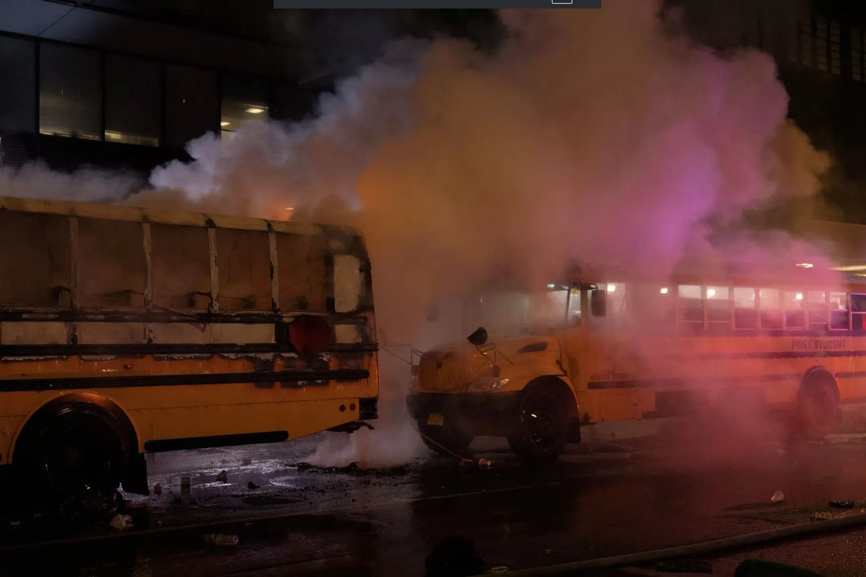 Загоряння одного зі шкільних автобусів