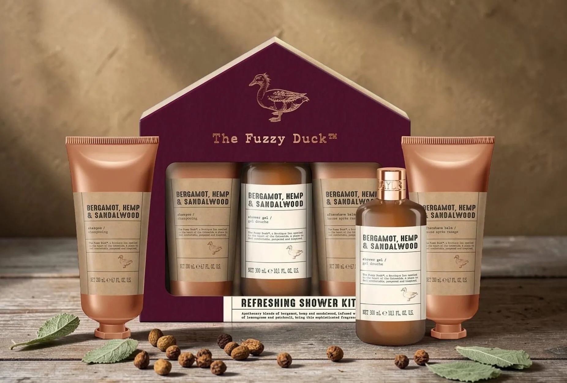Мужской набор Baylis&Harding Fuzzy Duck Bergamot, Hemp & Sandalwood For Men