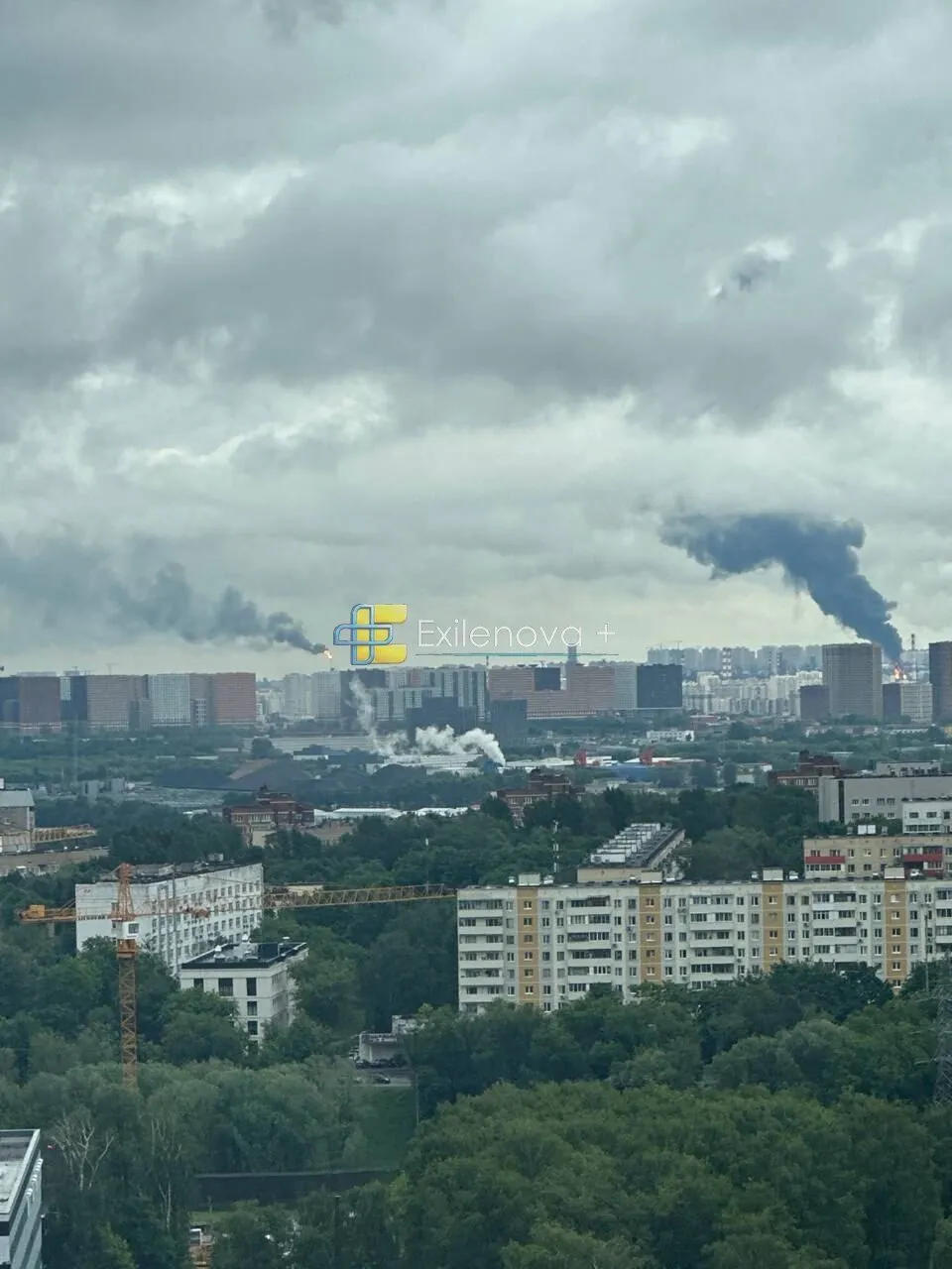 Пожар на НПЗ в Москве.