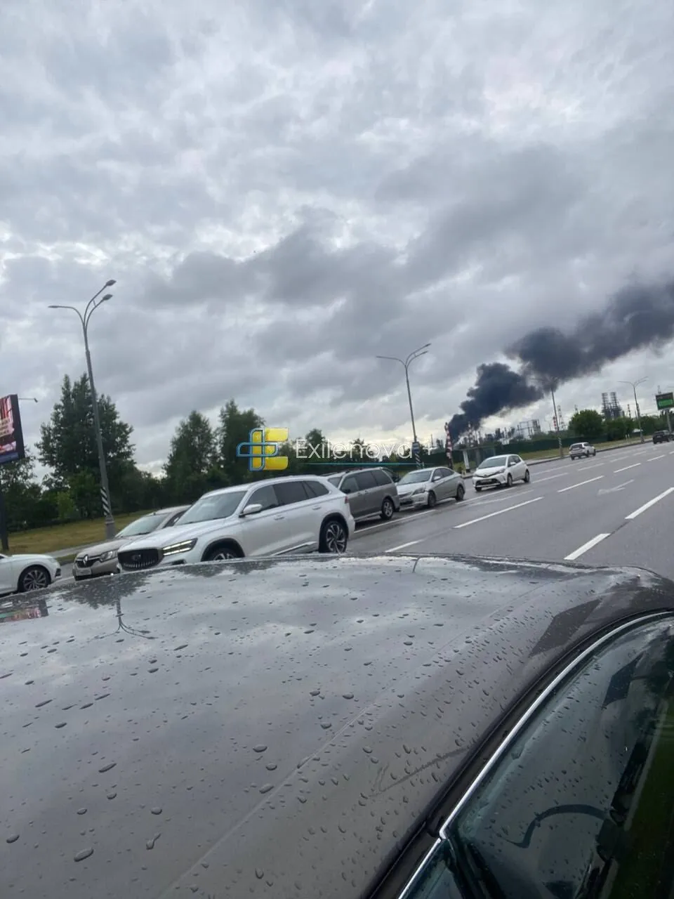 Пожар на НПЗ в Москве.