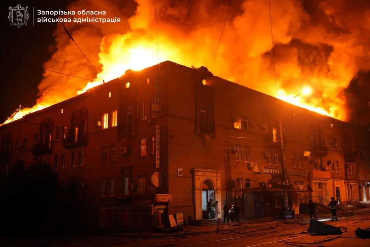 Обстрел Запорожья 16 июня
