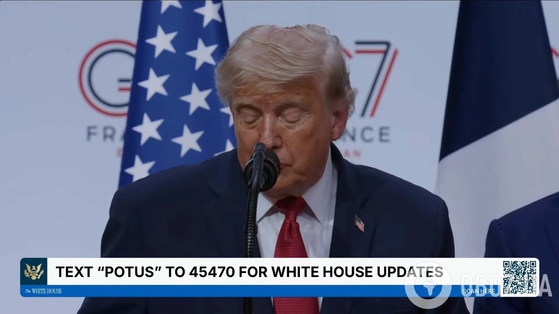 Выступление Дональда Трампа на пресс-конференции.