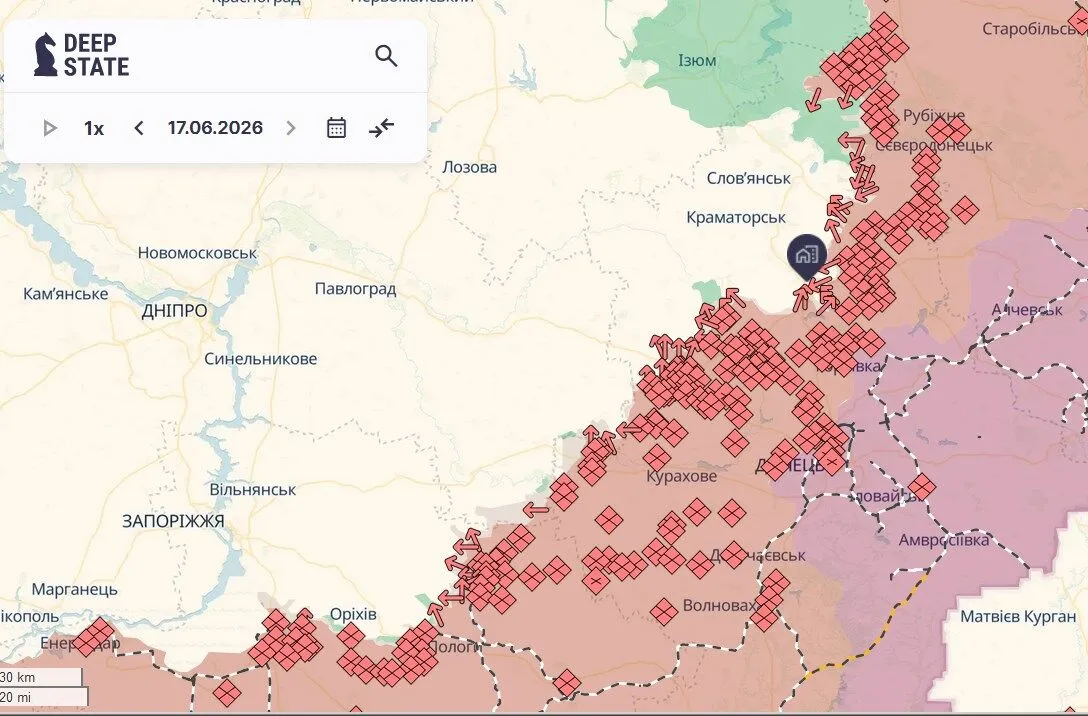 Карта боевых действий