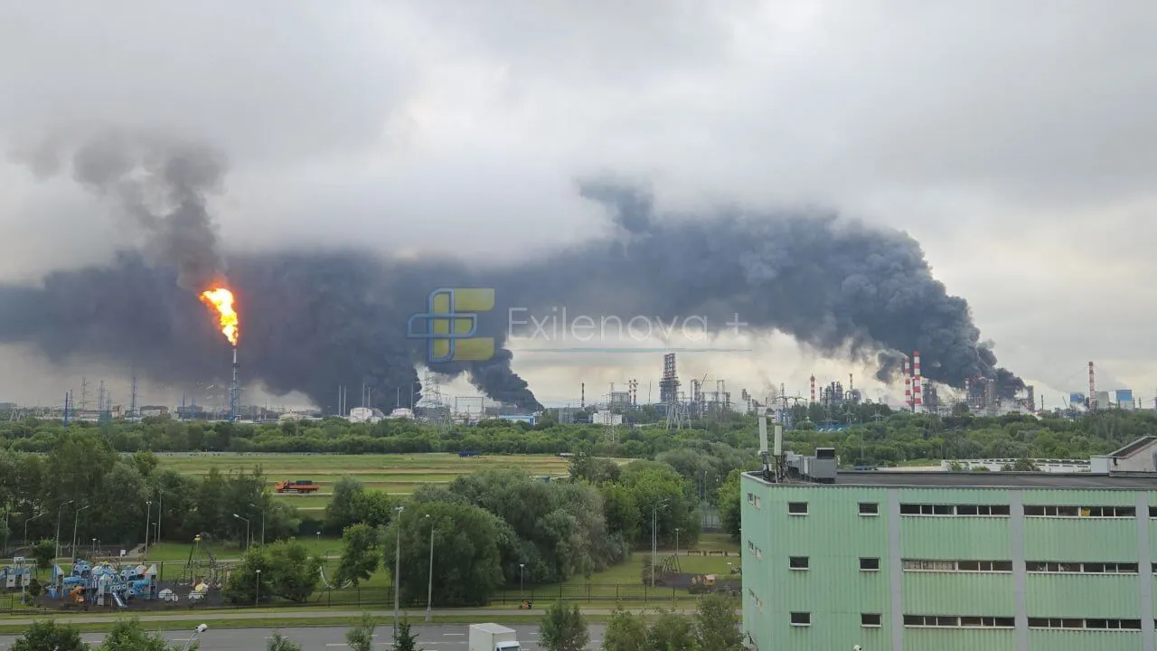 Пожары в Москве после обстрелов