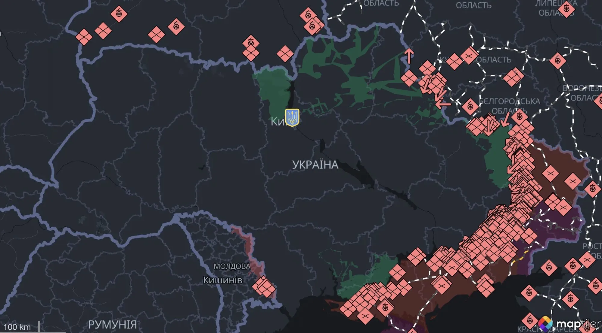 Карта бойових дій.