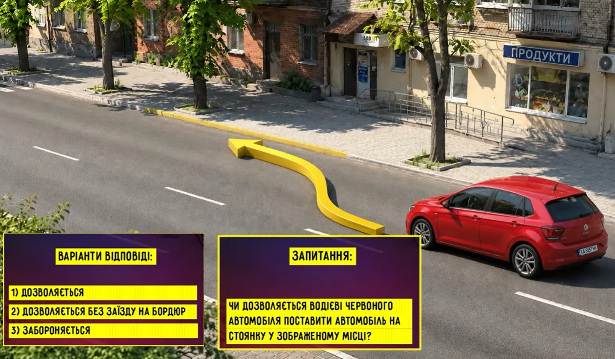 Умови тесту з ПДР.