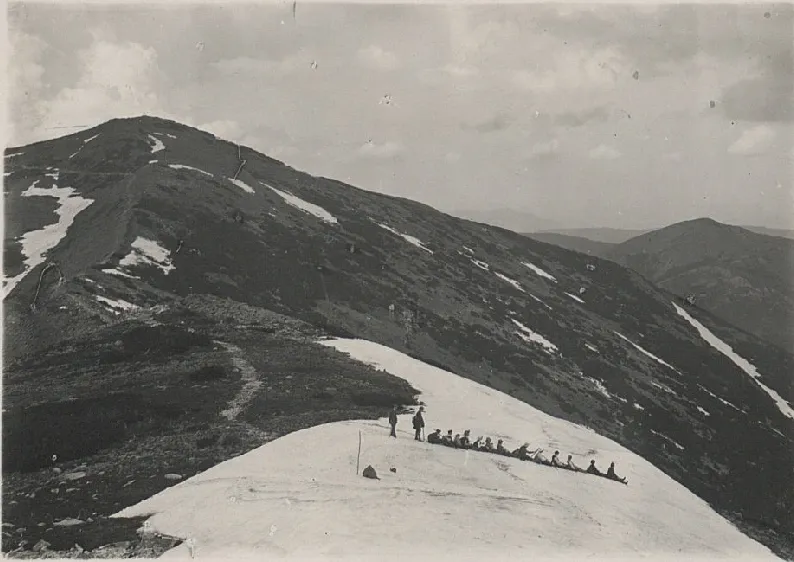 Туристы в Горганах, 8 июня 1912 года.