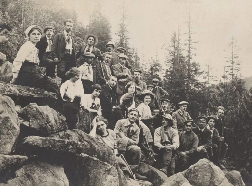 Участники Львовского академического туристического клуба, Горганы, 1912 год.