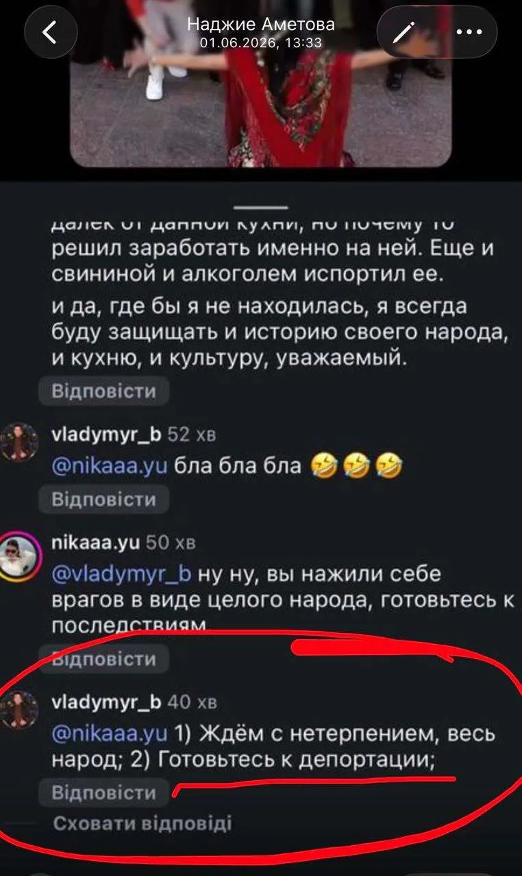 Угрозы новыми "депортациями" крымскотатарского народа должны быть безжалостно наказаны