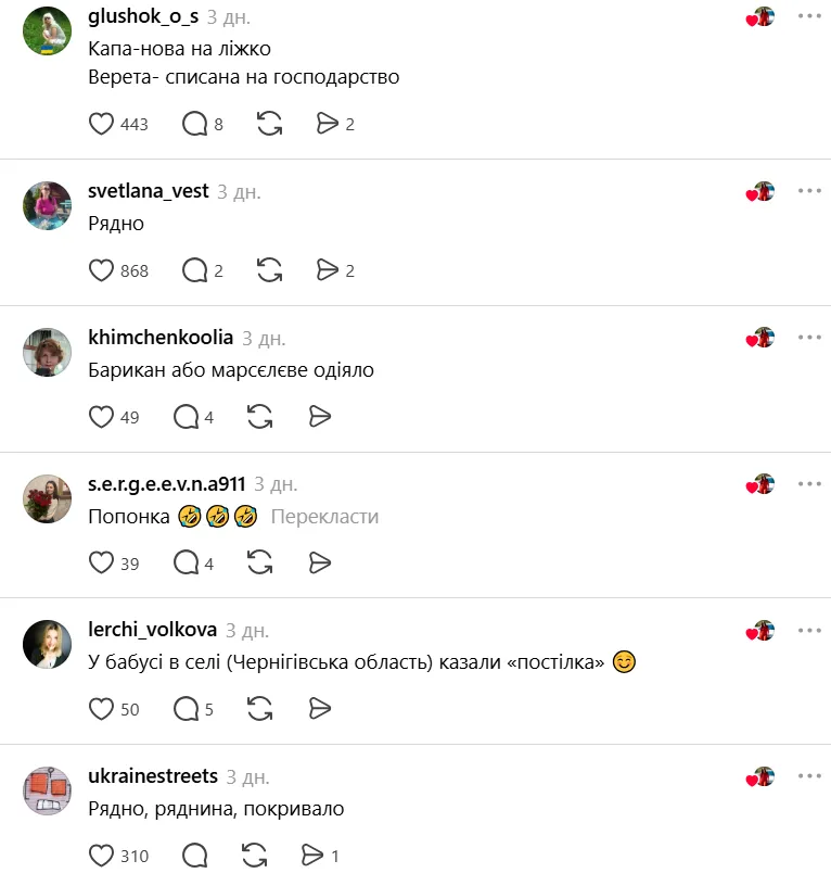 Що спільного в капи, рядна і верети? Жителі різних регіонів України влаштували дискусію через слово, яке знають усі