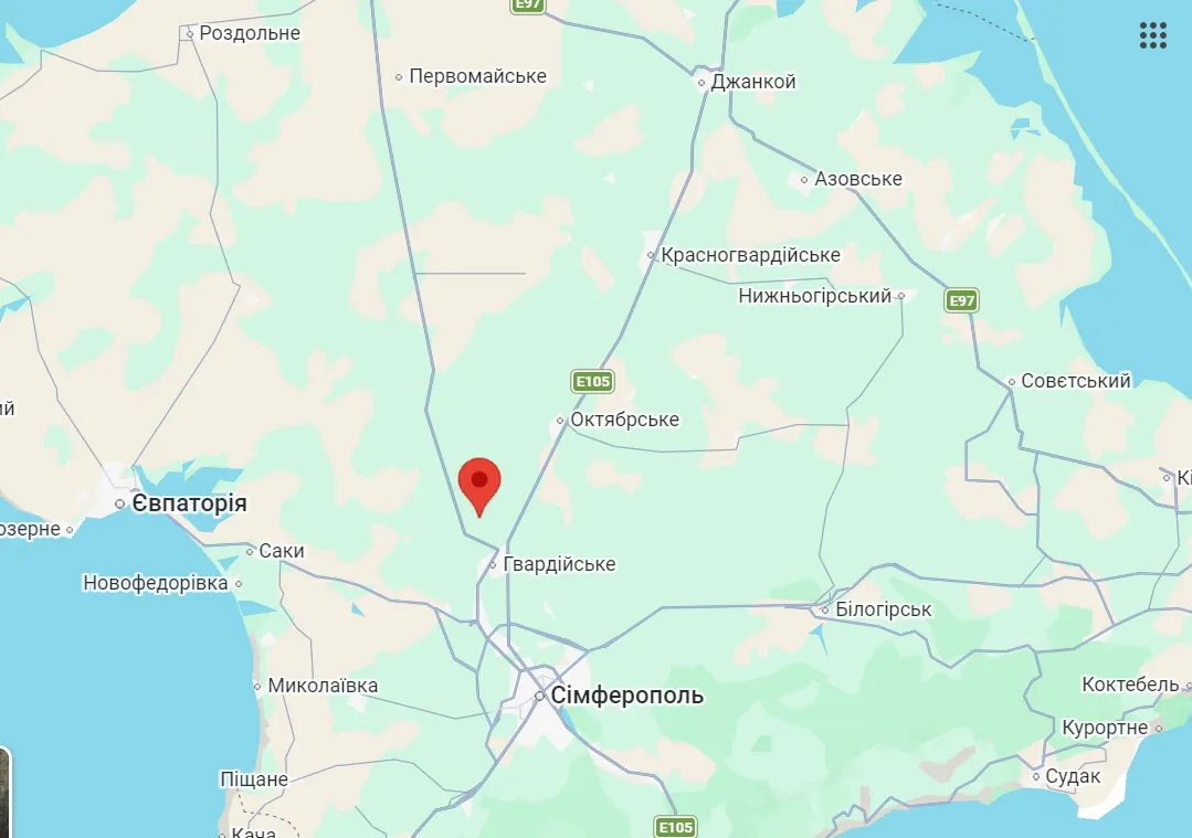 Село Журавлівка Сімферопольського району на мапі.