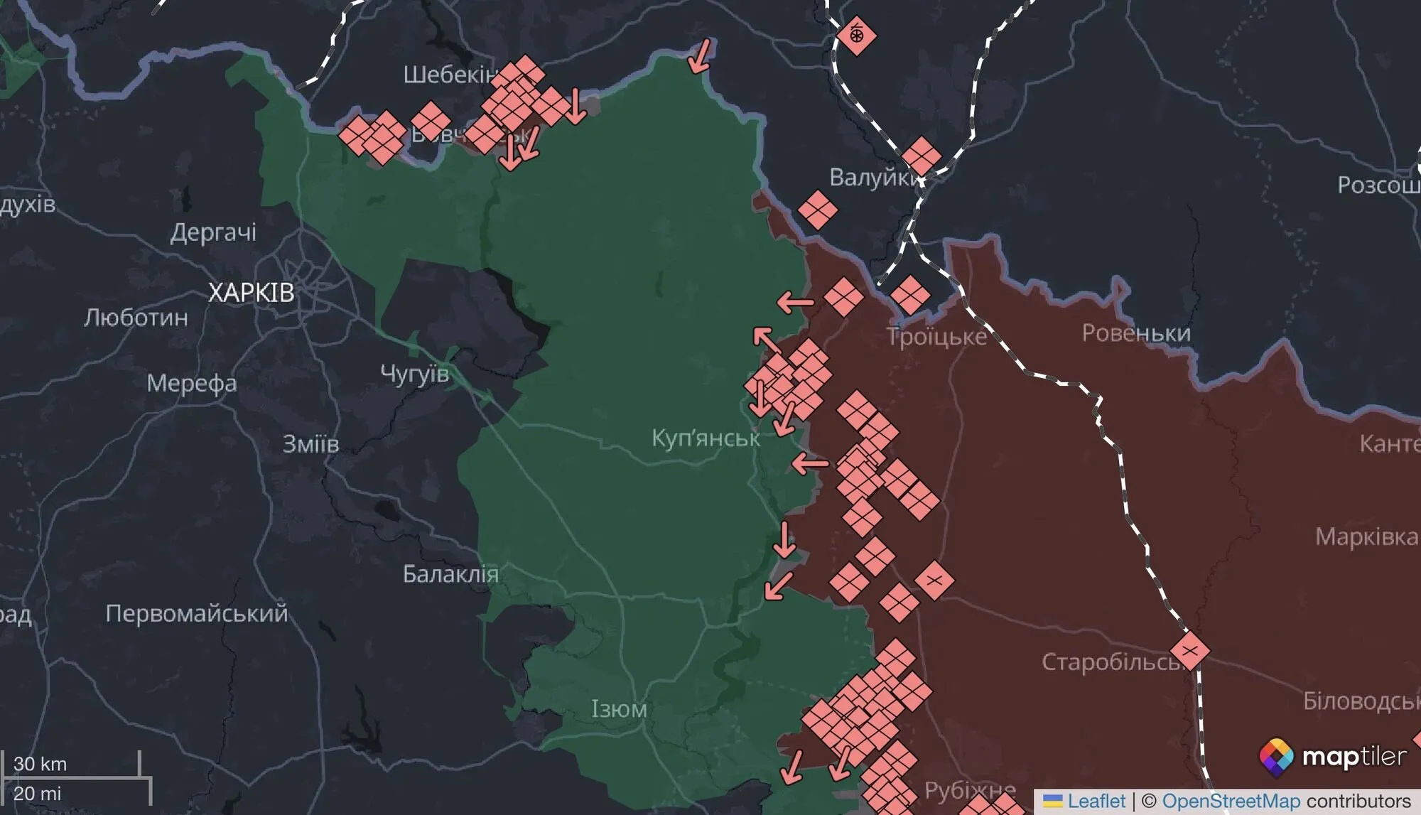 Основну активність ворог напрвив у бік Південно-Слобожанського напрямку.