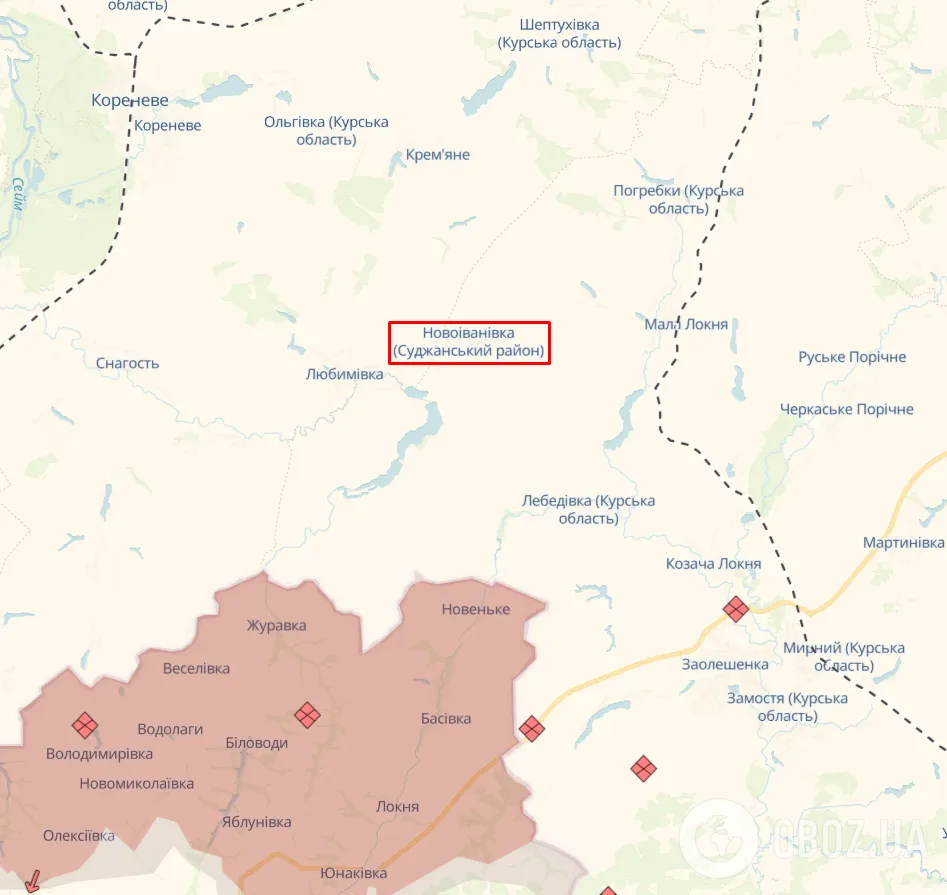 Новоіванівка на Курщині (РФ), де загинув Герой.