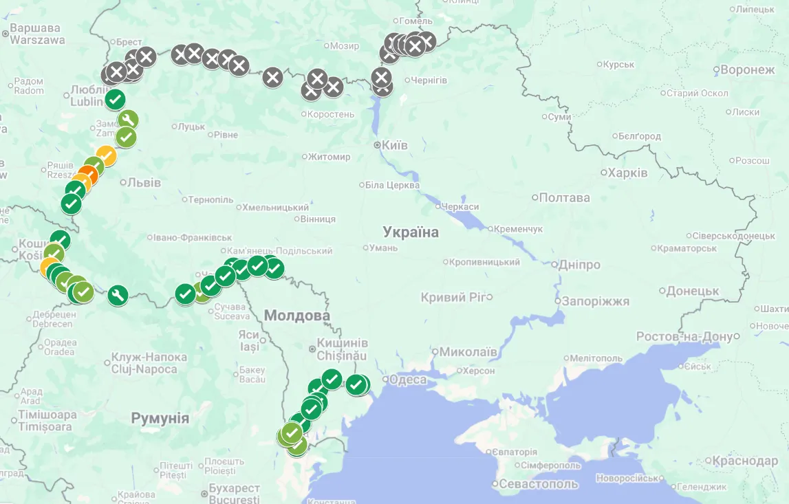 Очереди на границе: где проверить