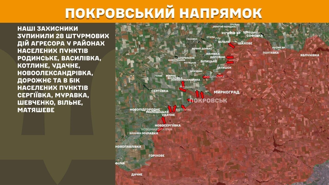 Покровський напрямок лінії фронту.