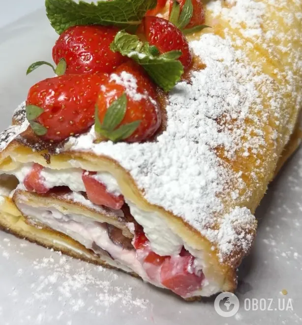 Вкуснее любого торта: легкий финский блин с ягодно-творожной начинкой