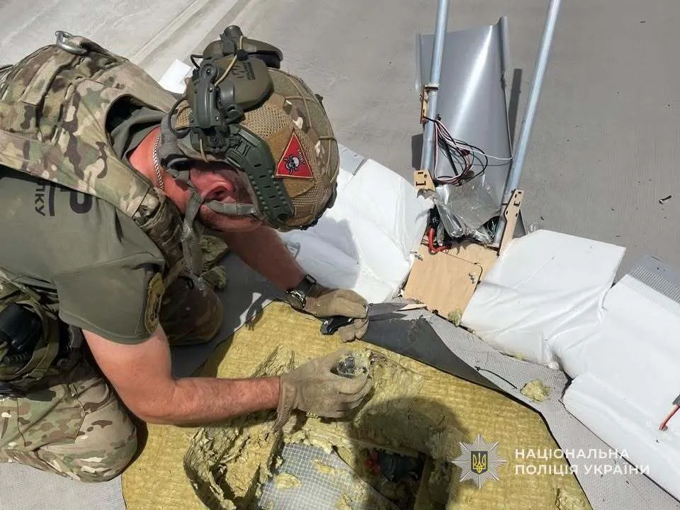 Взрывотехники полиции изъяли и уничтожили БпЛА.