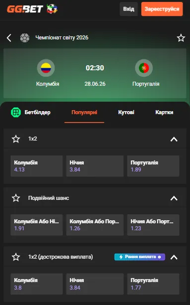 Прогноз на матч Колумбия – Португалия.