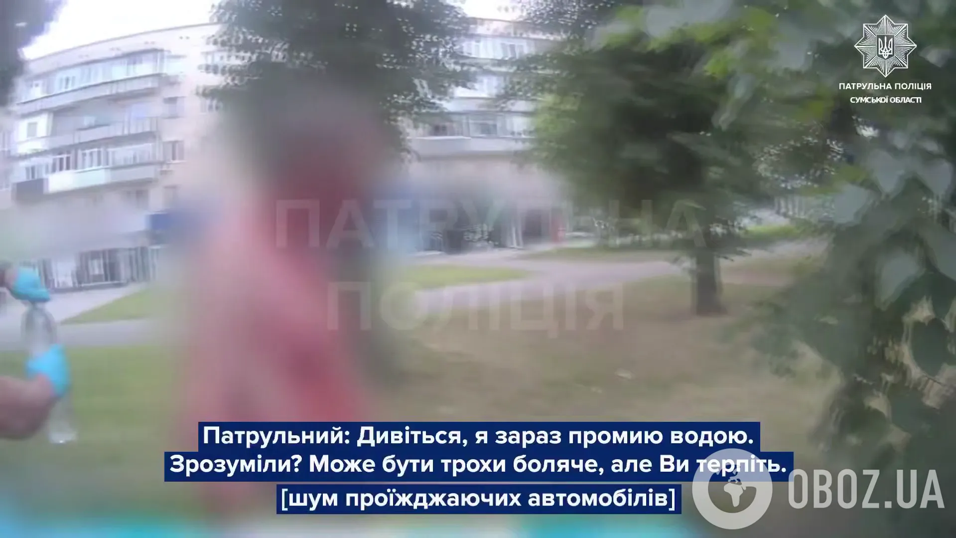 Поліція показала відео із Сум, де внаслідок російського удару постраждали люди