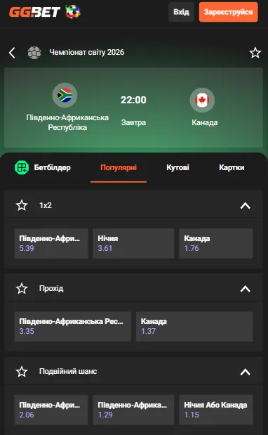 Прогноз на матч ПАР – Канада.