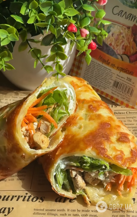 Сытная картофельная шаурма с куриным филе и сыром: как приготовить
