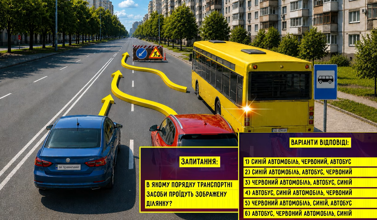 В каком порядке проедут транспортные средства? Тест для водителей