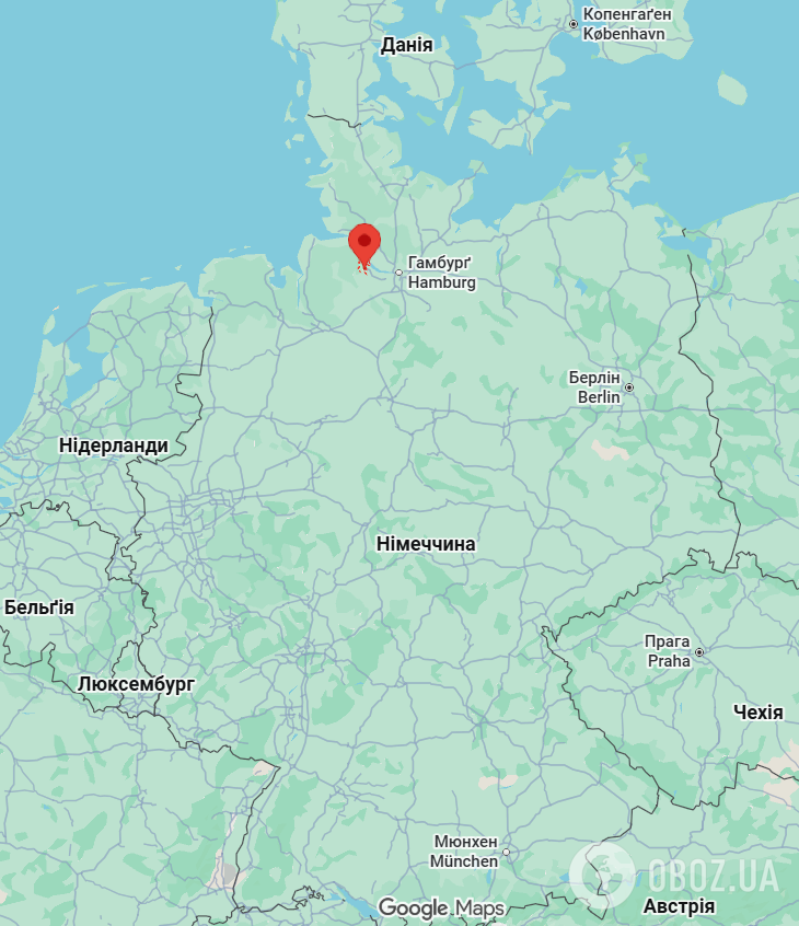 Город Штаде (Германия) на карте.