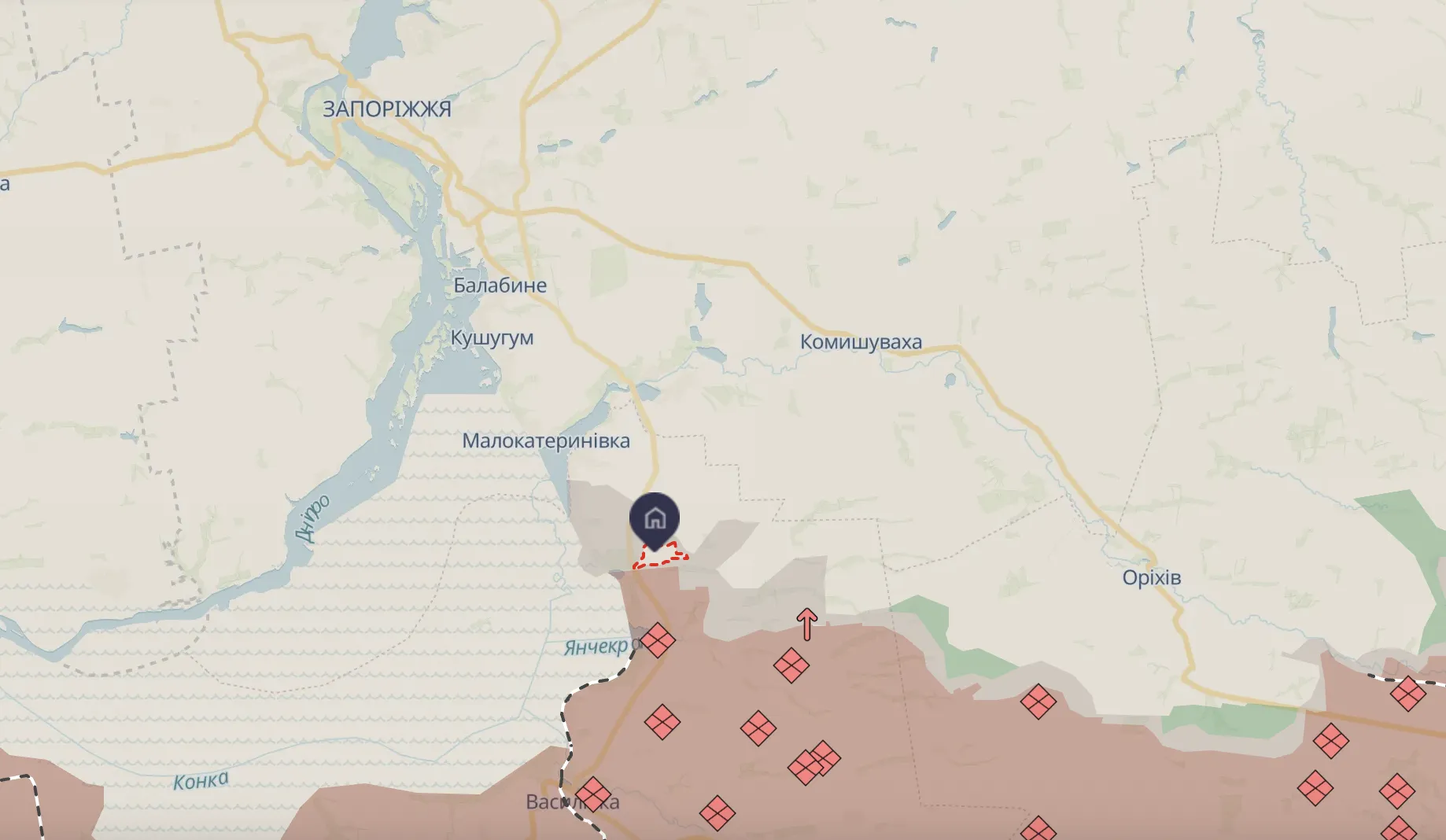 Степногорск на карте.