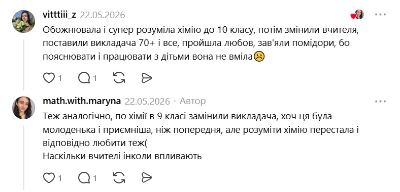 "Який предмет у школі ви ненавиділи?" Українці розповіли історії про вчителів, які руйнують мотивацію до навчання
