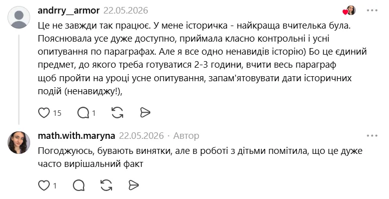 "Який предмет у школі ви ненавиділи?" Українці розповіли історії про вчителів, які руйнують мотивацію до навчання