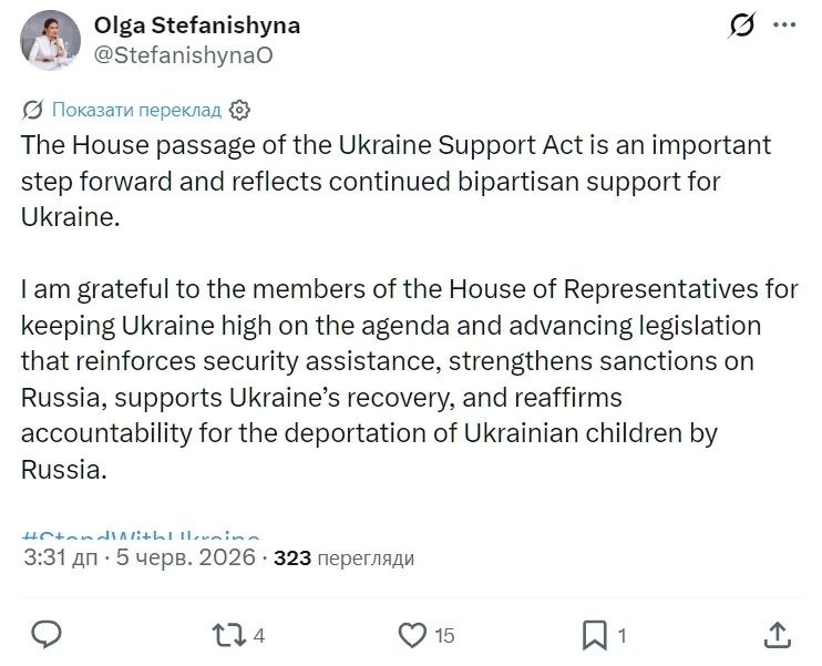 В Палате представителей США проголосовали за помощь Украине