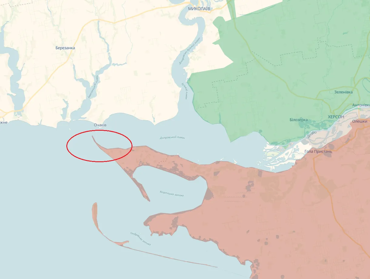 Окупанти втрачають важливий плацдарм? В ISW оцінили ситуацію на Кінбурнській косі. Карта